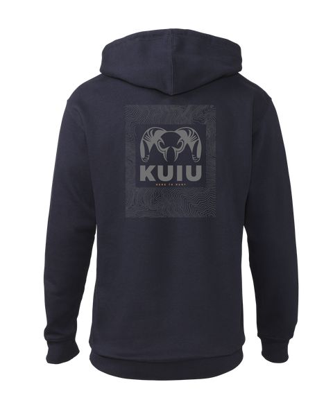 Рыболовная рубашка KUIU Topo Back Logo Hoodie | Navy