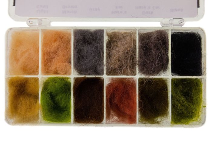 Материал для вязания мушек Hareline 12 Most Popular Dubbing Colors - Multi Color Assortmen