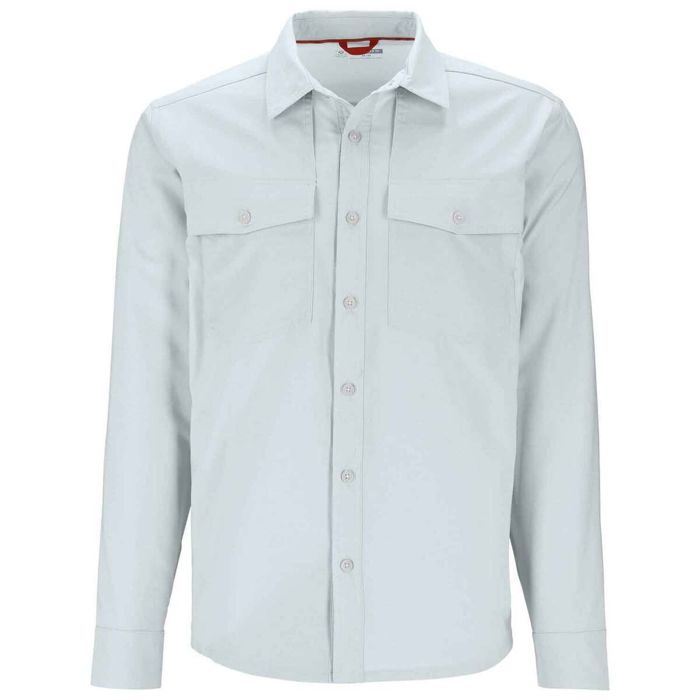 Рыболовная рубашка Simms Men's No-See-Um Bugstopper Long Sleeve Fishing Shirt - Bimini Blu