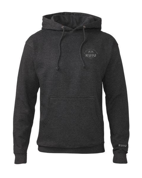 Рыболовная рубашка Outlet KUIU Stacked Chest Logo Hoodie | Charcoal