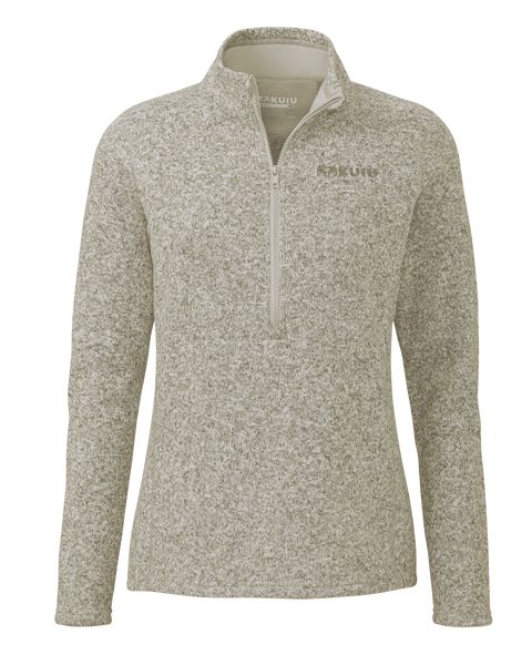 Рыболовная рубашка KUIU Women's Base Camp Pullover Sweater | Woodsmoke Heather