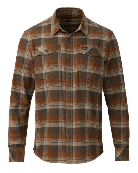 Рыболовная рубашка KUIU Field Flannel Shirt | Saddle Blockline