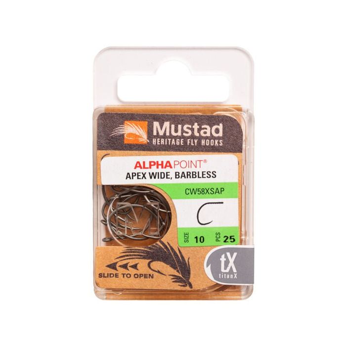 Крючки Hareline Mustad - Curved Wide Gap Dry Fly Hook CW58XSAP