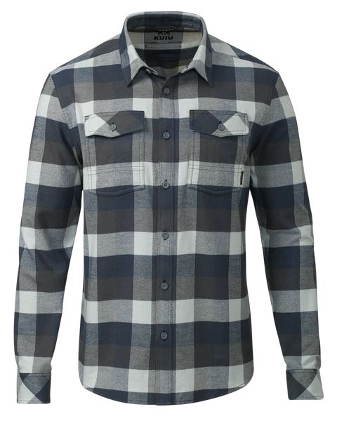 Рыболовная рубашка KUIU Field Flannel Shirt | Steel Blue Trio