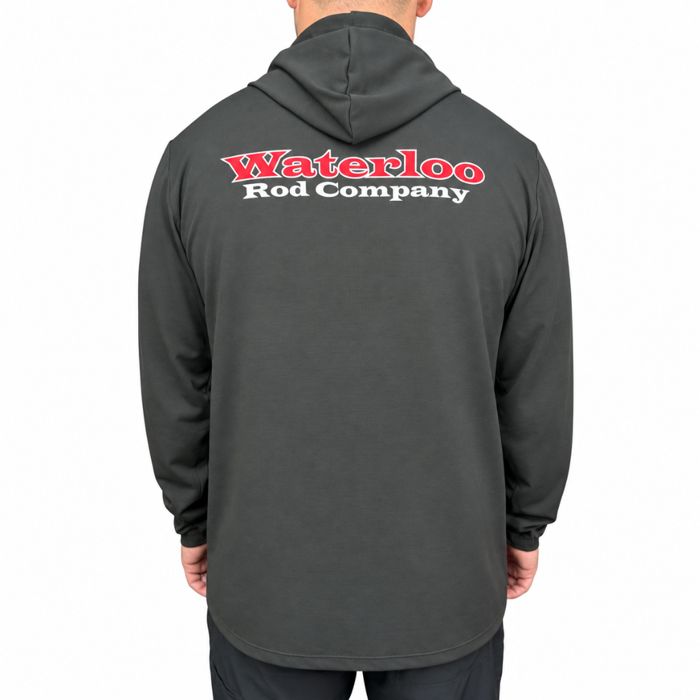 Рыболовная рубашка Waterloo Rods Waterloo Black Performance Hoodie - OG logo
