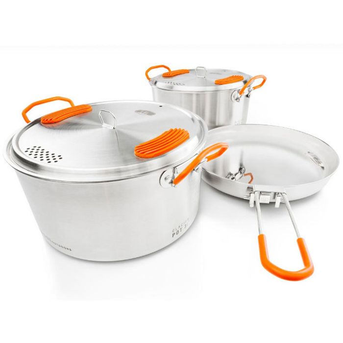 Походная посуда GSI Outdoors GSI Glacier Stainless Base Camper Medium Cook Set