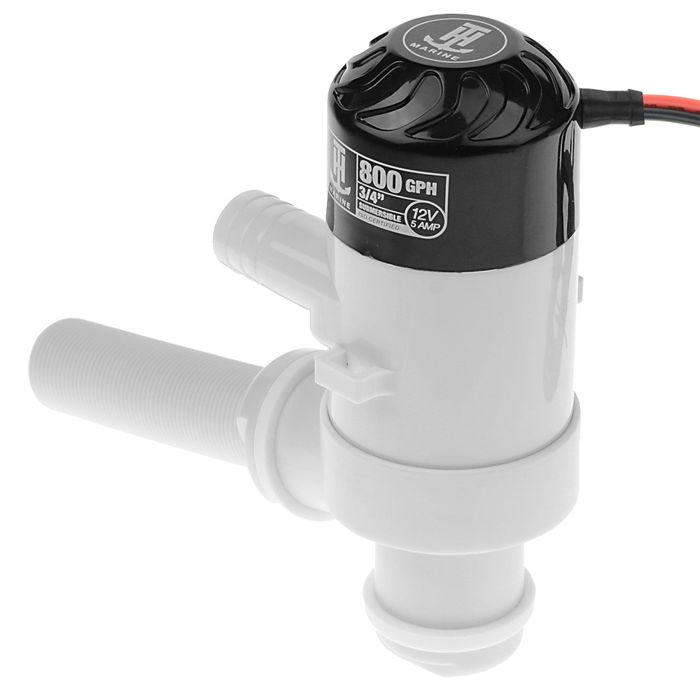 Запчасть для живцового колодца лодки T-H Marine Boating Essentials 800 GPH Thru-Hull Livew