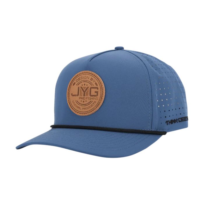 Головной убор JYG Profishing Navy Leather Patch 5-Panel Hat