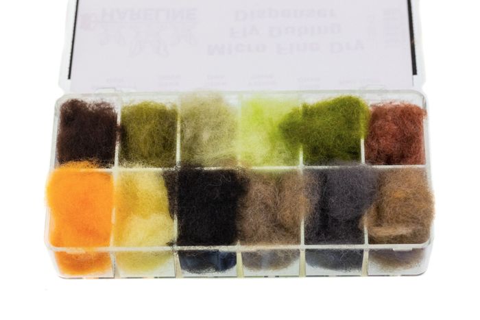 Материал для вязания мушек Hareline Micro Fine Dry Fly Dub - Multi Color Assortment w/ Dis