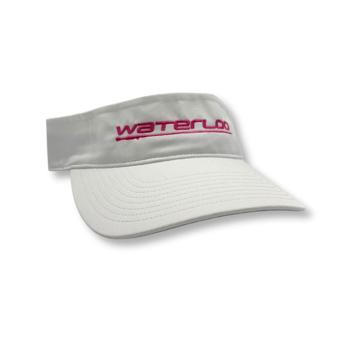 Головной убор Richardson Waterloo White Visor - Hot Pink Performance Logo