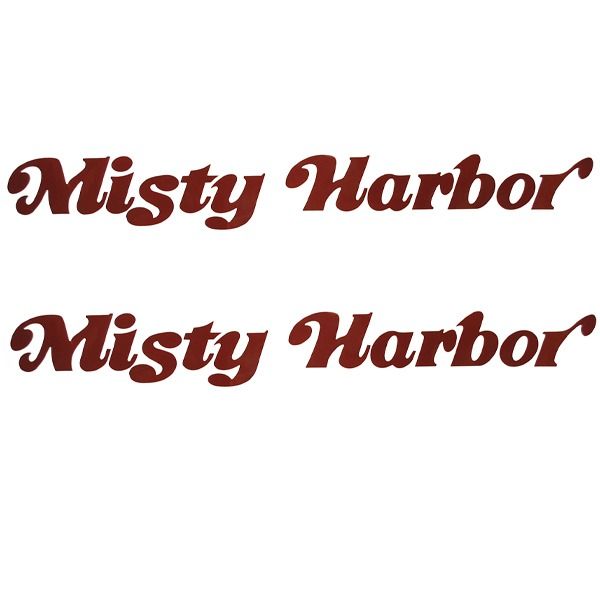 Наклейка для лодки Misty Harbor Boats Misty Harbor Pontoon Boat Logo Decals | Burgundy St