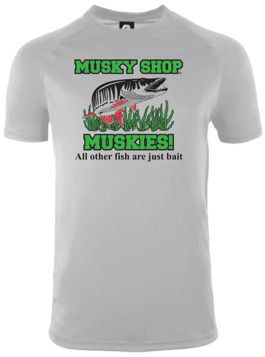 Рыболовная рубашка Musky Shop Basic Training Crew T-Shirt All Other Fish Light Gray