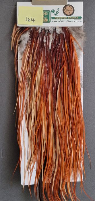 Материал для вязания мушек Flash Sale Hackle 164 - Hebert Miner Saddle Bronze - Light Brow