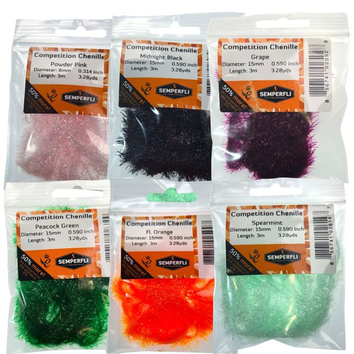 Материал для вязания мушек J. Stockard Fly Fishing Competition Chenille 15mm
