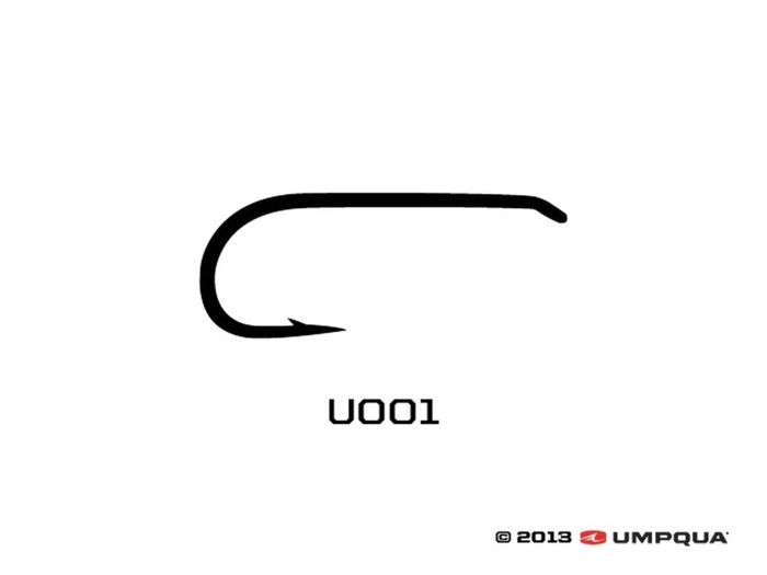 Крючки Umpqua U-Series U001 Black Dry Fly Hooks - 16