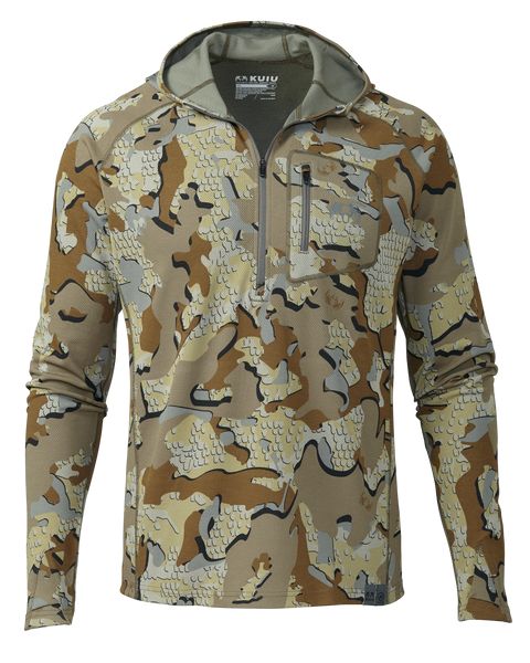 Рыболовная рубашка KUIU PRO Merino 200 Zip-T Hoodie | Valo