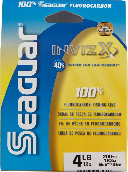 Флюорокарбоновая леска Seaguar INVIZX 4 lb 200 yards Fluorocarbon Fishing Line