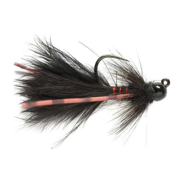 Зимняя приманка Fulling Mill Tungsten Jig Bugger - Black - Barbless