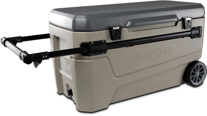 Термобокс Igloo MaxCold Glide 110 qt Full-Size Wheeled Cooler Sandstone / White / Carbonit