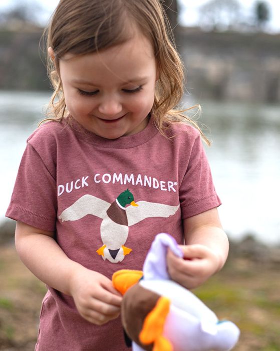 Рыболовная рубашка Duck Commander Heather Mauve Toddler Logo Tee