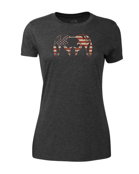 Рыболовная рубашка KUIU Women's Solid Patriotic Ram T-Shirt | Charcoal