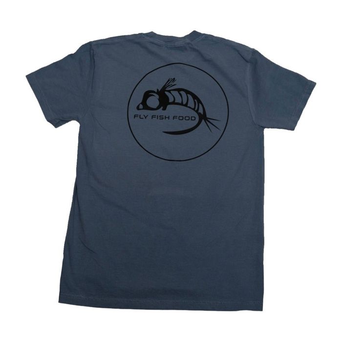 Рыболовная рубашка Fly Fish Food Custom Fly Fish Food Logo Tee - Blue