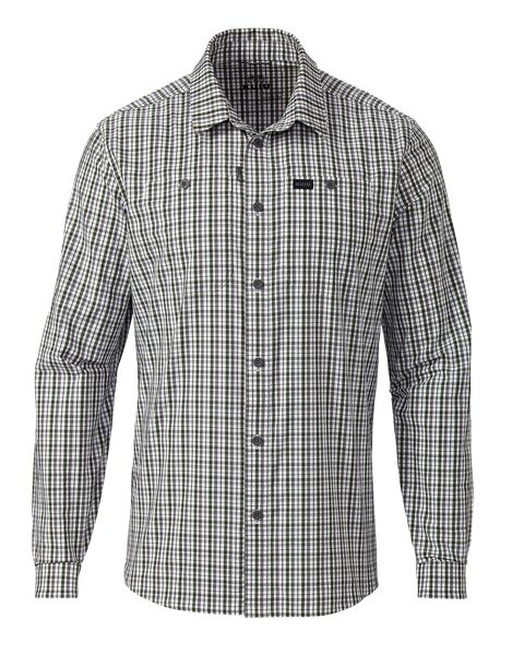 Рыболовная рубашка KUIU Borrego LS Shirt | Mini Cross Check Verde Plaid