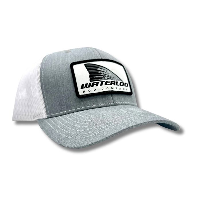 Головной убор Waterloo Rods Waterloo Heather Grey and White Cap - Trout Tails Up
