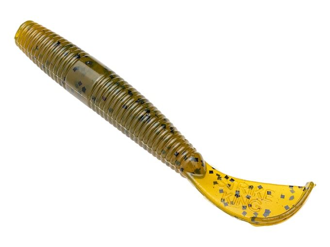 Силиконовая приманка Strike King Rage Ned Cut-R Worm Green Pumpkin