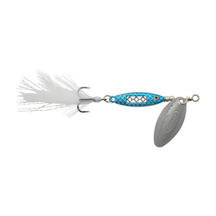 Вращающаяся блесна Berkley Dough Rider Minnow Inline Spinner - Metallic Blue, 1/4oz, 1ct