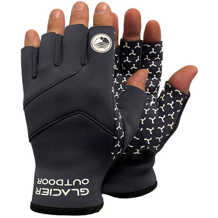 Перчатки Glacier Glove Glacier Outdoors WindProof Fleece Fingerless Glove - Black - M
