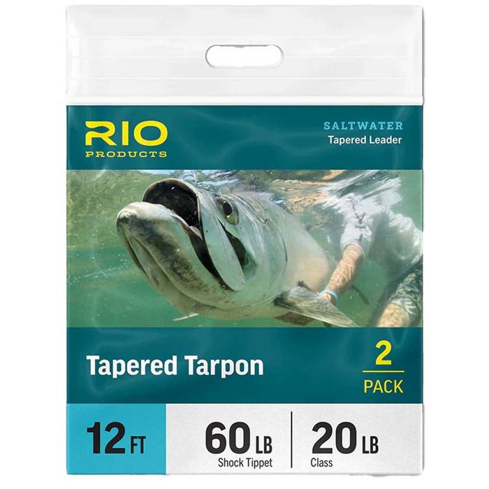Поводковый материал RIO Products Tapered Tarpon Leader - 80lb/Fluoro Shock, Test 30lb, 12f