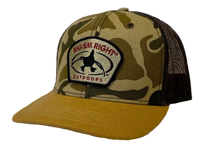 Головной убор Rig'Em Right Old School Camo Hat- Duck Logo