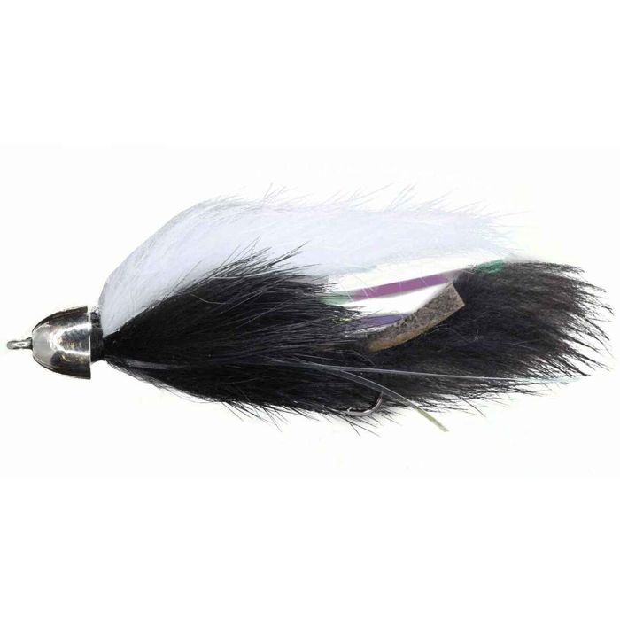 Мушки RoundRocks Llama Articulated Streamer Fly - Black/White, Size 2, 1pk