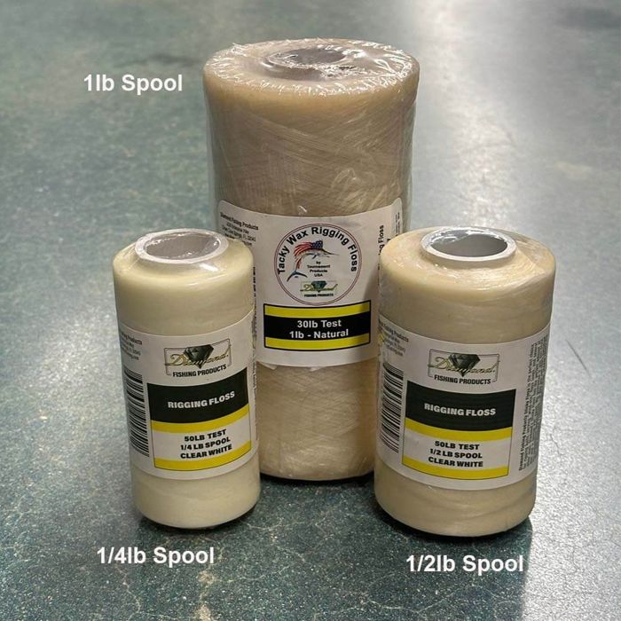 Средство для лодки Diamond 1/2lb Natural Tacky Wax Rigging Floss Floss - 30LB