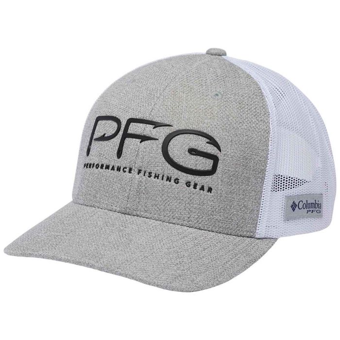 Головной убор Columbia Men's PFG Fish Flag Adjustable Hat - Cool Grey Heather/Black - One