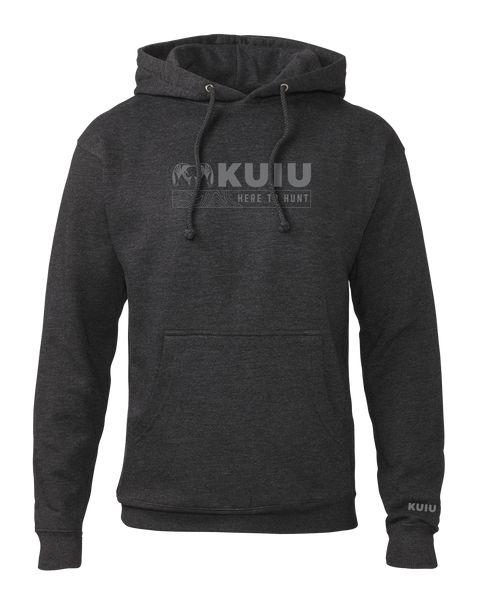 Рыболовная рубашка Outlet KUIU Topo Here to Hunt Hoodie | Charcoal