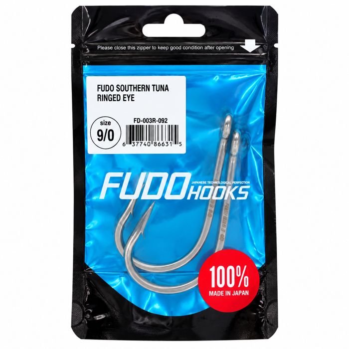 Крючки FUDO Southern Tuna Ringed Eye Hooks, 9/0