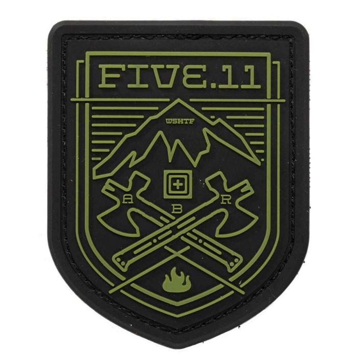Нашивка 5.11 Tactical 5.11 Crossed Axe Mountain Patch - Black
