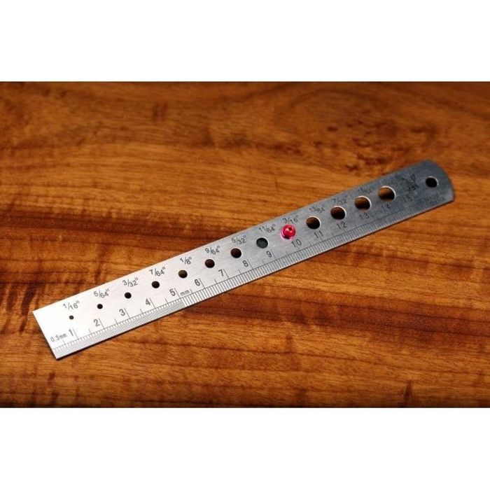 Материал для вязания мушек Hareline Bead Sizer & Measuring Ruler