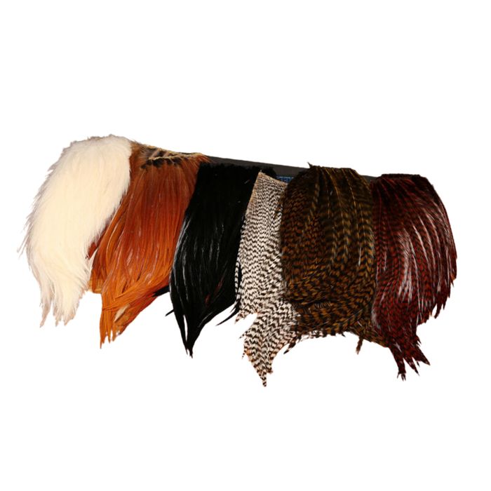 Материал для вязания мушек Hareline Dubbin Bugger Hackle Patches