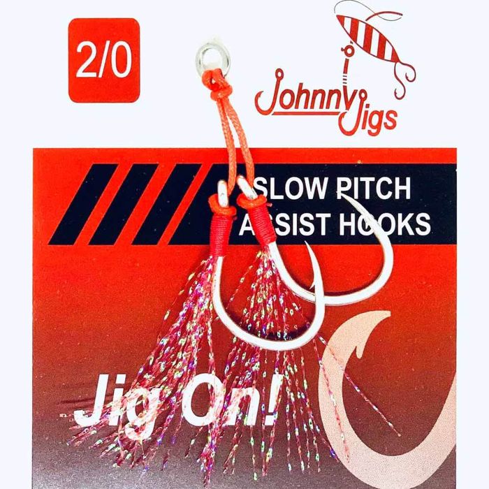 Материал для вязания мушек Johnny Jigs Feathered Twin Assist Hooks - 2/0