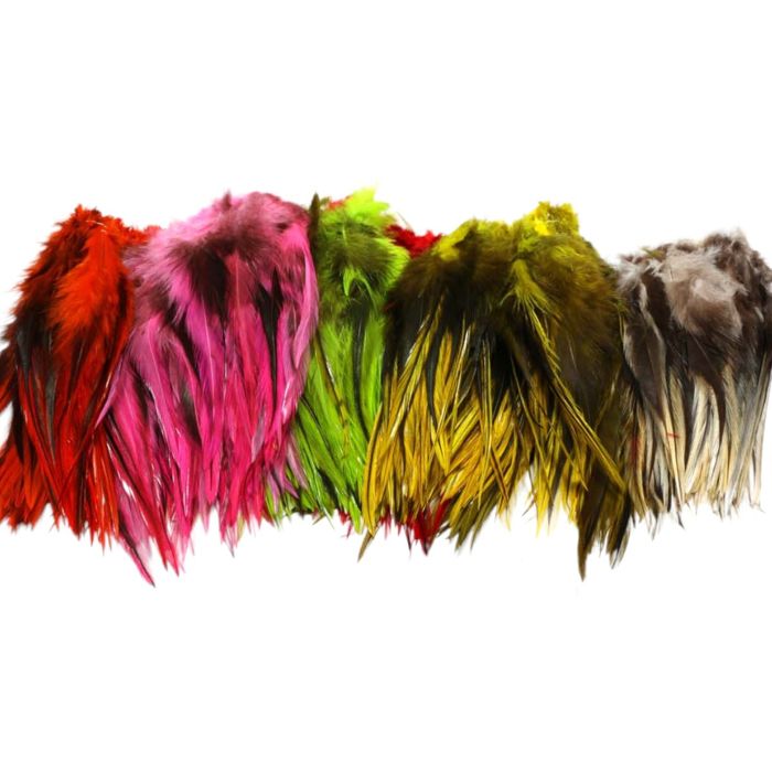 Материал для вязания мушек J. Stockard Fly Fishing Badger Saddle Hackle 5-7"