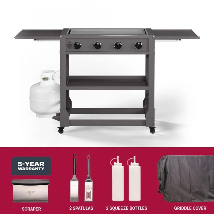 Гриль-плита (гриддл) Tytus Fresno 4-Burner Flat Top Griddle Kit w/ Spatulas, Bottles, Scra