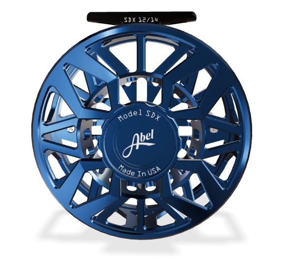 Нахлыстовая катушка Abel SDX 12/14 Fly Reel - Ported Blue III with XL Platinum Handle