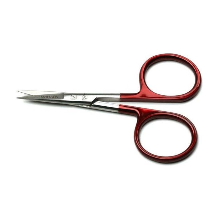 Плоскогубцы рыболова Hareline Smhaen Tungsten Carbide 4" Red Regular Straight Scissors