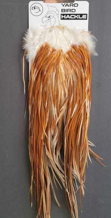 Материал для вязания мушек Flash Sale Hackle 430 - Yard Bird Saddle NA - Grizzly (size 10-