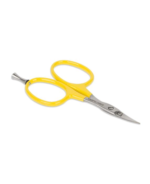 Плоскогубцы рыболова Hareline Dubbin Loon Tungsten Carbide Curved Micro Tip Scissors