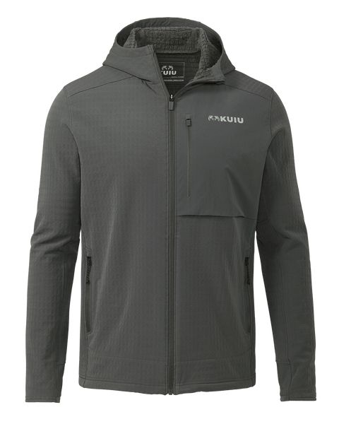 Рыболовная рубашка KUIU Blockfield Fleece Hoodie | Gunmetal