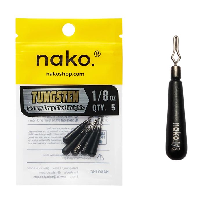 Грузила Nako Tungsten Skinny Drop Shot Weights - 5pk - 1/8 oz.